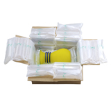 Aus kompostierbaren Biokunstoff-Folien lassen sich viele Schutzverpackungen entwickeln. Biobiene®Biokunststoff-Luftkissen gehöhren zu den besten um umweltfreundlichsten Schutzverpackungen überhaupt. Biobiene®Luftkissen small sind ca. 20x10x3cm groß und haben einen Zertfiizerungshinweis aufgedruckt. Diese umweltfreundlichen Luftpolsterkissen sind kompostierbar, EN 13432 zertifiziert und ständig ab Lager verfügbar. Bei uns haben Sie die Möglichkeit zwischen 3 verschiedenen Größen zu wählen, Bio-Luftkissen small, medium 20x13x5cm und large 20x20x8cm. bild 1