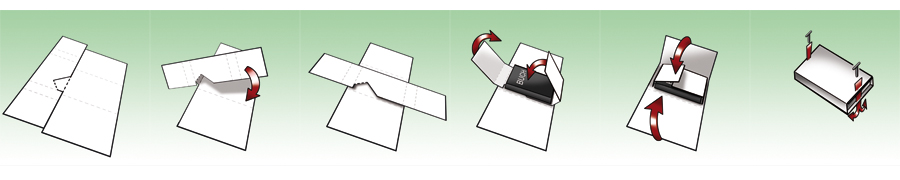 Biobiene Kreuzverpackung Faltanleitung