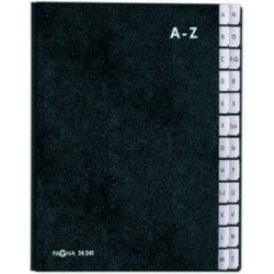 Pultordner PAGNA Color PP-kaschiert A - Z A4 24 Fächer Schwarz