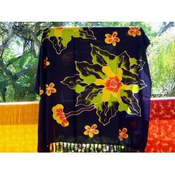 SARONG PAREO WICKELTUCH WANDBEHANG "FLOWER" Bali original