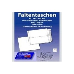 Seitenfaltentasche Maxibrief 250x353+40mm 40er Falte hk Weiss / 250 Stück