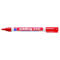Permanentmarker Edding 400 Rundspitze 1mm rot / 1 St.