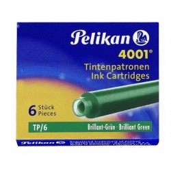 Füllhalterpatrone Patronen Pelikan 4001 TP/6 Brillant Grün Pckg. á 6 Stck