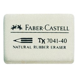 Radiergummi Faber Castell 7041 Kautschuk 34x26x8 mm weiß