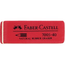 Radiergummi Faber Castell 7005-40 Kautschuk 50x18x8 mm rot