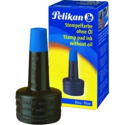 Stempelfarbe ohne Öl 28ml Pelikan blau 4K Verstreicherflasche