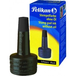 Stempelfarbe ohne Öl 28ml Pelikan schwarz 4K Verstreicherflasche