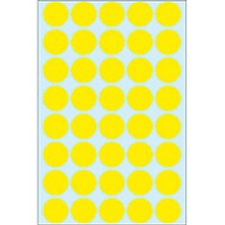 Etiketten Herma 2251 rund 19mm Ø gelb (Pa.= 1280 St.)