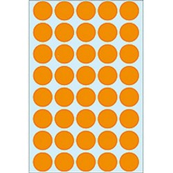 Etiketten Herma 2254 rund 19mm Ø Pa.= 960 St. leuchtorange