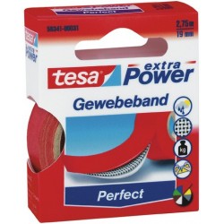 Gewebeband Tesa "Extra Power" 2,75m x 19mm rot (1 Rolle)