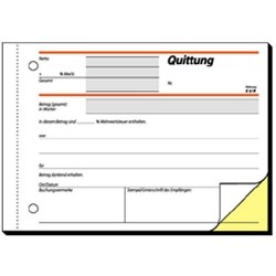 Quittungsblock Sigel SD22 A6 quer 2x40 Blatt m. MwSt.-Nachweis