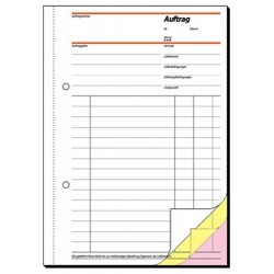 Auftragsblock A5 hoch Sigel SD002 3fach sd 3x40Blatt