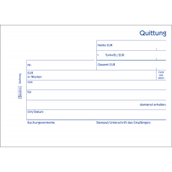 Quittungsblock Zweckform 333 A6 quer 3x50 Blatt Mwst.-Nachweis 1