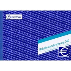 Reisekosten-Abrechnungsblock Zweckform 740 A5 quer 50 Blatt