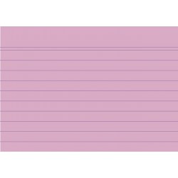 Karteikarten liniert DIN A7 Karton 205 g/m² rosa (1 Pckg. á 100 Stck.)