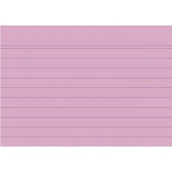 Karteikarten liniert DIN A7 Karton 205 g/m² rosa (1 Pckg. á 100 Stck.)