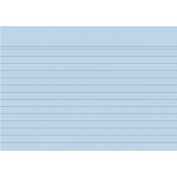 Karteikarten liniert DIN A6 blau (Pckg. á 100 Stück)