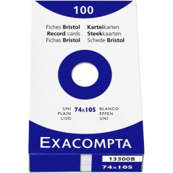 Karteikarten blanko DIN A7 Karton 205 g/m² weiß (Pckg. á 100 Stück)