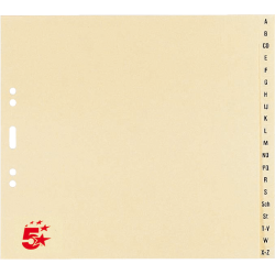 Register A-Z A4 halbe Höhe Papier 20 Blatt chamois