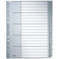 Register Leitz 1260 A-Z A4 PP 297X238 20 Blatt grau Überbreite