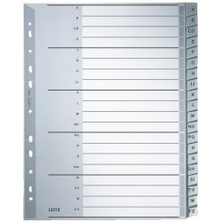 Register Leitz 1260 A-Z A4 PP 297X238 20 Blatt grau Überbreite