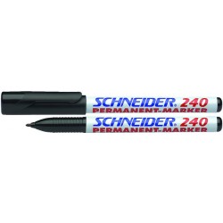 Permanentmarker Schneider 240 1-2mm Rundspitze schwarz 10St.