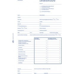 Lohnabrechnung Zweckform 506 A5 Mini-Job A4 1fach Blaupapier 50 Blatt