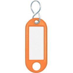 Schlüsselanhänger Kunststoff 52x21x3mm orange (10 Stück)