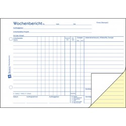 Rapportblock Wochenbericht Zweckform 1311 A5 2x50 Blatt