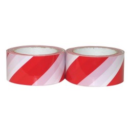 Klebeband mit Warnstreifen 50mm x 66m rot/weiß