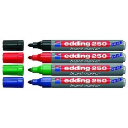 Boardmarker Edding 250 Rsp. 1,5-3mm 4er Set / 1 Etui