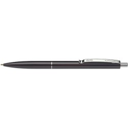 Kugelschreiber Stahlklipp schwarz / Mine schwarz / 25 St.