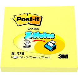 Haftnotiz Z-Notes Post-it gelb 76x76mm für Spender C-300 100Bl.