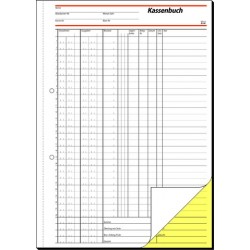 Kassenbuch A4h 2fach sd 1./2.Bl.bedr. we/gb 2x40Bl Sigel SD056