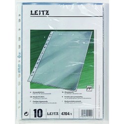 Prospekthüllen Leitz 4704 A4 oben offen 90µ PP genarbt VE=100St.