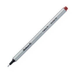 Fineliner Pelikan 96 EF 0,4mm Schaft silber Schreibf. rot 10St.