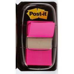 Haftmarker Post-It "Tape-Flags" 25,4x43,2mm neon pink VE=50Streifen