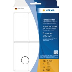 Etiketten 76x 39mm herma 2590 Spezialpapier weiß (1 Pckg. á 192 St.)