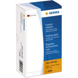 Frankieretiketten doppelt weiß Herma 4328 130 x 40mm (500 St.)