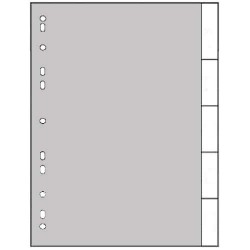 Register A4 Blanko PP-Folie 5 Blatt grau (1 Stück)