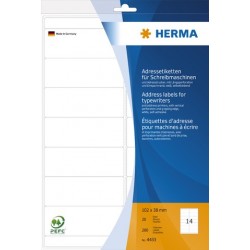 Adressetikett 102x38mm Herma 4433 Buchetiketten weiß /1 Pckg. á 280 Stck.