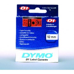 Schriftbandkassette Dymo D1 12mmx7m schwarz auf rot / 1 St.