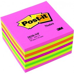 Haftnotizen Post it 76x76mm NEON PINK 450 Blatt Würfel / 1 St.