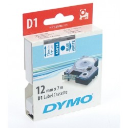 Schriftbandkassette Dymo D1 12mmx7m blau auf weiß / 1 St.