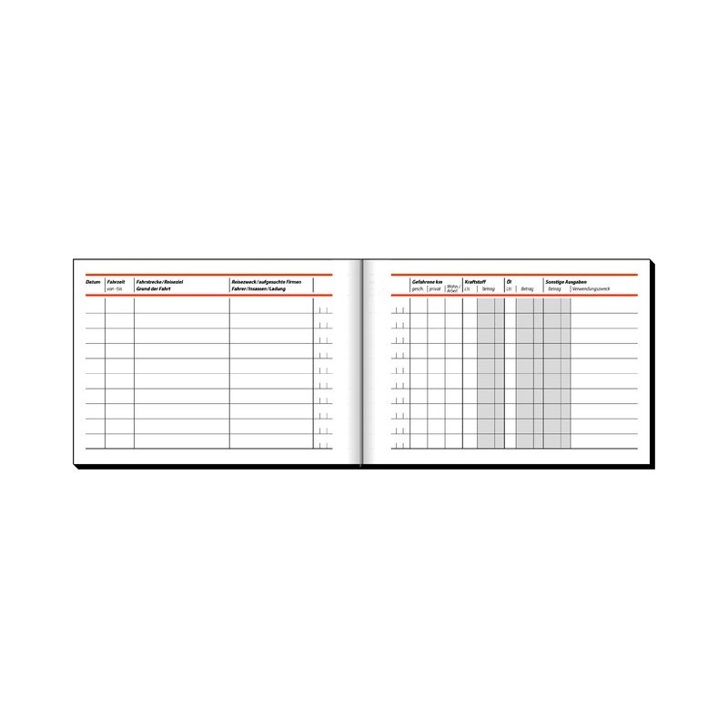 Fahrtenbuch für PKW + LKW A5 hoch 32 Blatt Sigel 514