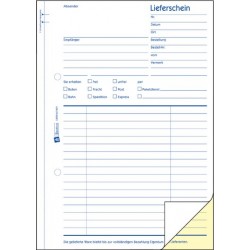 Lieferscheinbuch Zweckform 1720 A5 2x40 Blatt 2fach bedruckt sd
