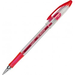 Gelschreiber Kappe mit Clip 0,7mm rot