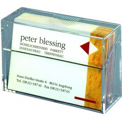 Visitenkartenbox Visitenkartenspender 92x30x59mm glasklar transparent