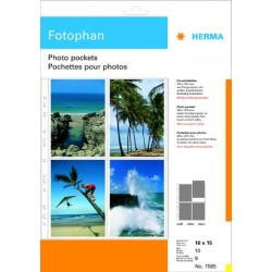 Foto-Sichthüllen A4 Herma 7585 Fotophan 10x15 hoch 10 Hüllen/VE