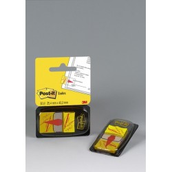 Post-It Index Haftstreifen 25,4x43,2mm mit Symbol Unterschrift gelb